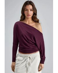 Busem - Boothals Drape Blouse - Lyst