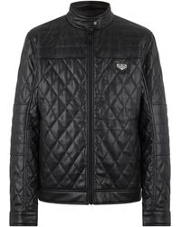 Philipp Plein - Eco Leather Padded Jacket - Lyst