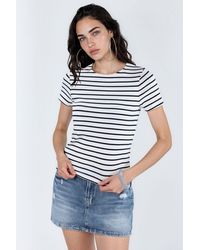 Busem - Striped Crew Neck Cotton T-Shirt - Lyst