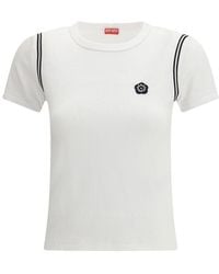 KENZO - Witte Katoenen T-Shirt - Lyst