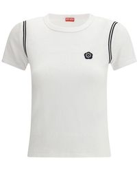 KENZO - Witte Katoenen T-Shirt - Lyst