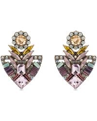 Luxenter - Ohrringe Mit Mehrfarbigem Kristall 18K Goldfarben - Lyst