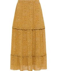Dreimaster - Rock Damen Dunkelgelb Mehrfarbig - Lyst