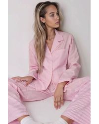 Hiccup - Striped Cotton Pajama Set - Lyst