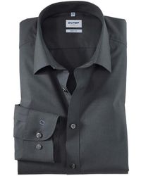 Olymp - Casual Overhemd Donker - Lyst