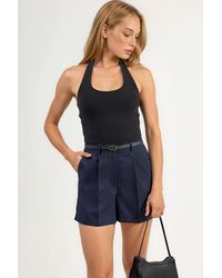 Hiccup - High Waist Wide Leg Mini Shorts - Lyst