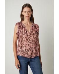 Mango - Demi Printed Blouse In Pink Floral - Lyst