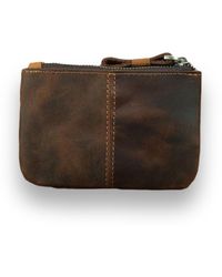 The Cael  Handmade Leather Coin Purse with Zipper