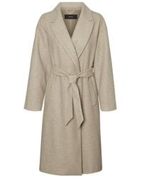 Vero Moda Lange Wikkel Jas - Bruin