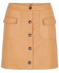 Vero Moda Beschichteter Rock - Braun