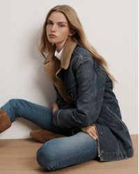 Veronica Beard - Donna Sherpa Denim Jacket - Lyst