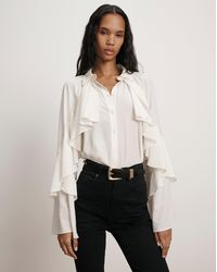 Veronica Beard - Demaris Ruffled Button-down Blouse - Lyst