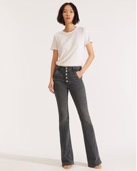 Veronica Beard Beverly High-rise Skinny Flare Jean - Multicolour