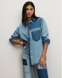 Veronica Beard - Dalma Colorblock Button Down Shirt - Lyst