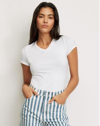 Veronica Beard - Devin V-neck T-shirt - Lyst