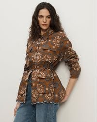 Veronica Beard - Kiki Linen Eyelet Jacket - Lyst
