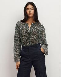 Veronica Beard - Lollie Floral Button-down Blouse - Lyst