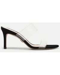 Veronica Beard - Asha Mid-heel Sandal Clear Black - Lyst