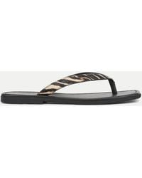 Veronica Beard - Clea Calf Hair Flip-flop Sandal - Lyst