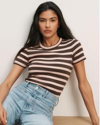 Veronica Beard - Pruitt Striped Ribbed T-shirt - Lyst
