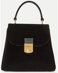 Veronica Beard - Crest Lock Velvet Top Handle Bag - Lyst