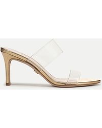 Veronica Beard - Asha Mid-heel Sandal Clear Pale Gold - Lyst