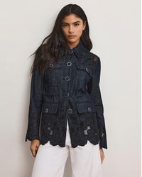 Veronica Beard - Kiki Eyelet Jacket - Lyst