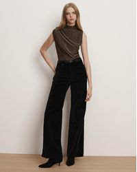 Veronica Beard - Taylor Velvet Wide-leg Pant - Lyst