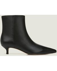 patent leather kitten heel boots