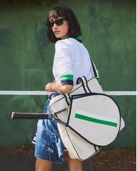 Womens Bags Duffel bags and weekend bags Veronica Beard Leather Tennis Racquet Cover in White 