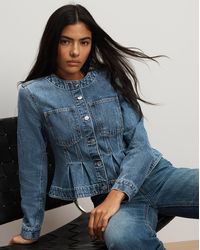 Veronica Beard - Zahara Peplum Denim Jacket - Lyst