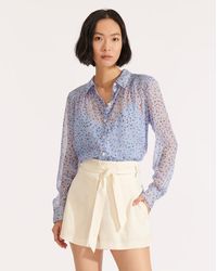 Veronica Beard Dazed Floral Shirt in Cornflower (Blue) - Lyst