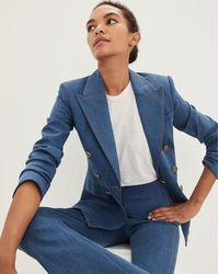 Denim Blazers, sport coats and suit jackets for Women | Lyst