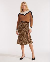 Veronica Beard Vanity Skirt - Brown