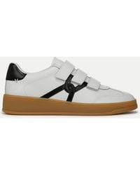 Veronica Beard - Reagan Velcro Sneaker White Black - Lyst