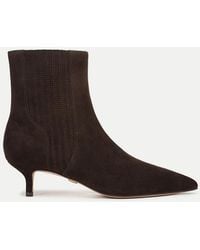 Veronica Beard - Lisa Suede Mid-Heel Bootie - Lyst