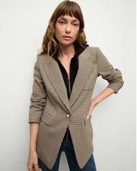 Veronica Beard - Livvy Houndstooth Dickey Jacket Sand Black - Lyst
