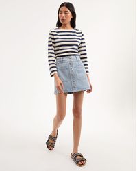 Veronica Beard - Moxie Denim Mini Skirt - Lyst