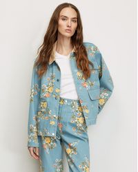 Veronica Beard - Leighton Floral Denim Jacket - Lyst