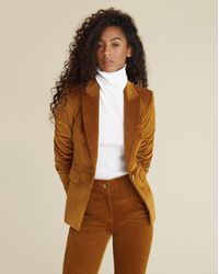 Veronica Beard Lia Corduroy Dickey Jacket - Brown