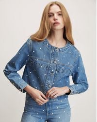 Veronica Beard - Lowry Embellished Denim Jacket - Lyst