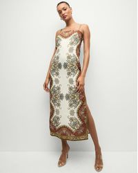 Veronica Beard - Petra Linen Dress Dove Red Multi - Lyst