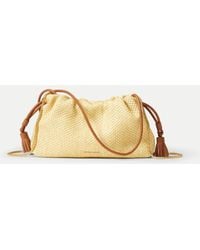 Veronica Beard - Small Raffia Stash Bag Beige Hazelwood - Lyst