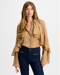 Veronica Beard - Demaris Ruffled Button-down Blouse - Lyst