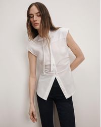 Veronica Beard - Joon Tie-neck Button-down Blouse - Lyst