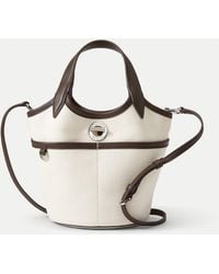 Veronica Beard - Canvas Anchor Bag Espresso Ecru - Lyst