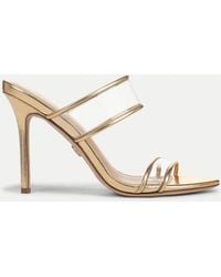 Veronica Beard - Asha Stiletto Sandal Clear Pale Gold - Lyst