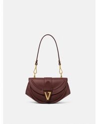 Versace - Virtus Kleine Schultertasche Aus Leder - Lyst