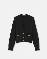 Versace - Cashmere-blend Knit Boxy Cardigan - Lyst