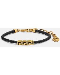 Versace - Greca Lederarmband - Lyst